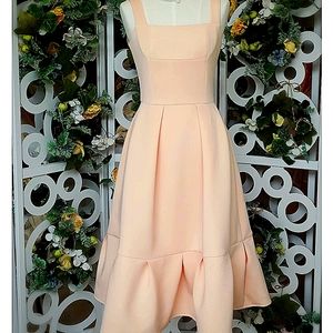 Blink blank pink pleated midi dress teen